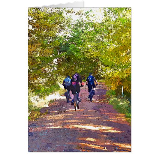 MOUNTAIN BIKING GREETTING CARD (Voorkant)