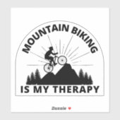 Mountain Biking is mijn therapieSticker Sticker (Vel)