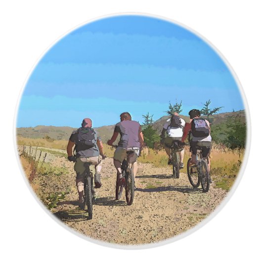 MOUNTAIN BIKING KERAMISCHE KNOP (Voorkant)