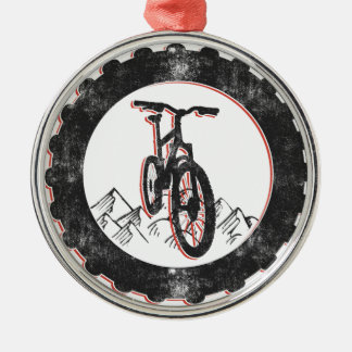 Mountain Biking Metalen Ornament