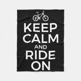 Mountain Biking, Mountain Biker, Keep Calm And Rid Fleece Deken