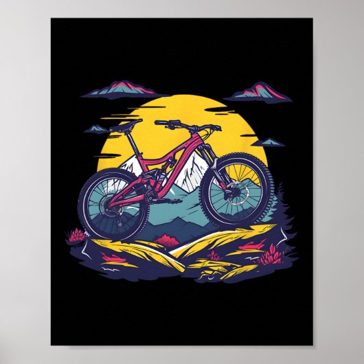Mountain Biking Portrait Poster (Voorkant)