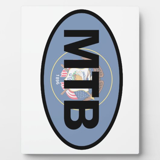 Mountain Biking Utah Flag Fotoplaat (Voorkant)