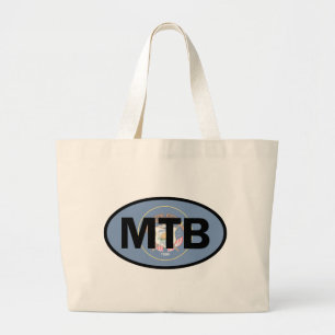 Mountain Biking Utah Flag Grote Tote Bag