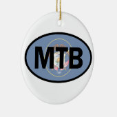 Mountain Biking Utah Flag Keramisch Ornament (Rechts)