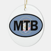 Mountain Biking Utah Flag Keramisch Ornament (Links)