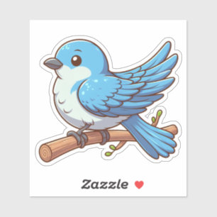 Mountain Bluebird bird Custom-Cut Vinyl Sticker