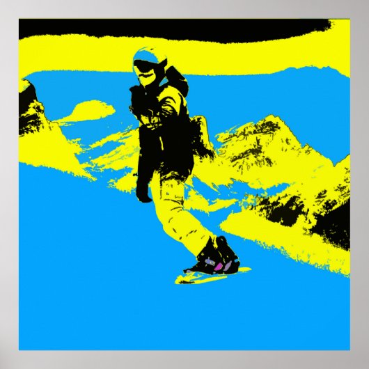 Mountain Boarding - Snowboarder Poster (Voorkant)