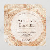 Mountain Boho hout rustieke bruiloft Kaart (Voorkant / Achterkant)