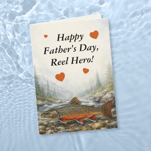 Mountain Brook Forel Hengel Held Vaderdag Kaart