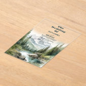 Mountain bruiloft feest acryl uitnodigingen (Laagn)