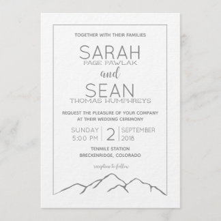 Mountain bruiloft uitnodiging