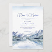 Mountain bruiloft uitnodiging rustieke uitnodigen  (Voorkant)