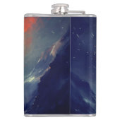 Mountain Buck loopt van brandend vuur Heupfles (Achterkant)