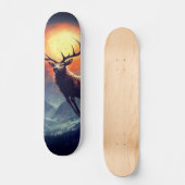 Mountain Buck loopt van brandend vuur Skateboard (Voorkant)