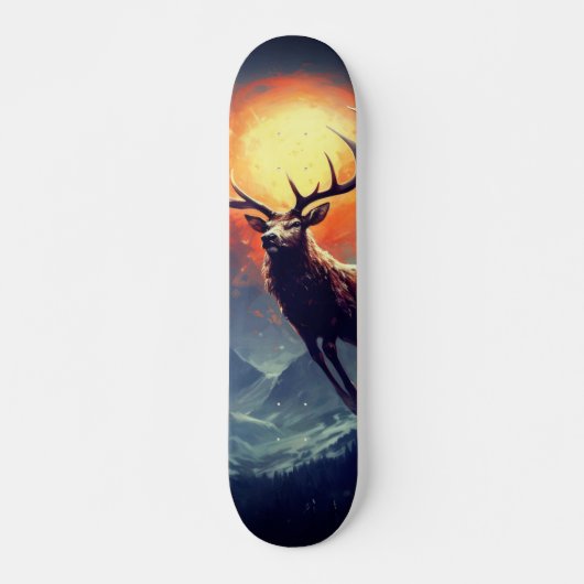 Mountain Buck loopt van brandend vuur Skateboard (Voorkant)