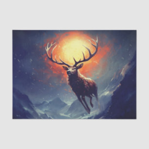 Mountain Buck loopt van brandend vuur Tissuepapier