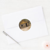 Mountain Cabin Ronde Sticker (Envelop)