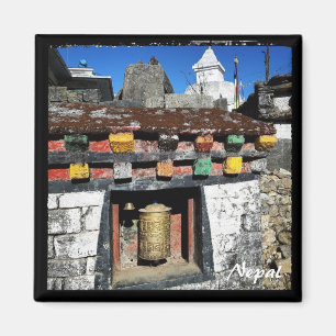 Mountain, Chaurikharka, Stupa - Nepal Magneet