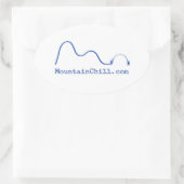 Mountain Chill - Bumpersticker Ovale Sticker (Tas)