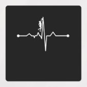 Mountain Climber Heartbeat Rock Climbing Lover Labels (Design 2)