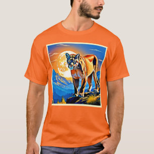 Mountain Cougar: Majesteit bij zonsondergang T-shirt