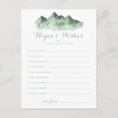 Mountain Country Baby shower Hoop & Wensen Kaart (Voorkant)