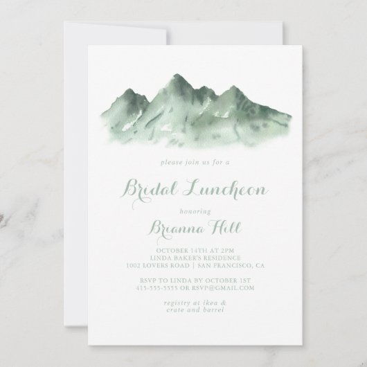 Mountain Country Bridal Luncheon Vrijgezellenfeest Kaart (Voorkant)