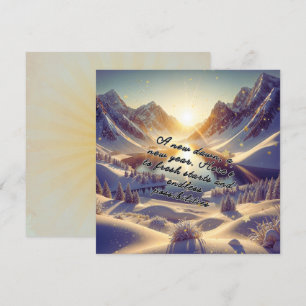 Mountain Dawn: een nieuwjaarsbelofte Feestdagenkaart