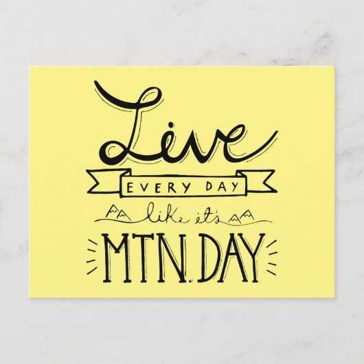 Mountain Day Briefkaart (Voorkant)