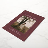 Mountain Destination Wedding Bewaar de datum Folie Uitnodiging (Gedraaid)