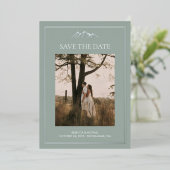 Mountain Destination Wedding Bewaar de datum Folie Uitnodiging (Staand Voorkant)