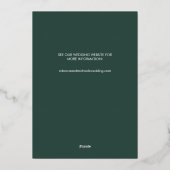 Mountain Destination Wedding Bewaar de datum Folie Uitnodiging (Achterkant)