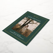 Mountain Destination Wedding Bewaar de datum Folie Uitnodiging (Gedraaid)