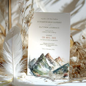 Mountain Destination Wedding Invitation Aquarelle