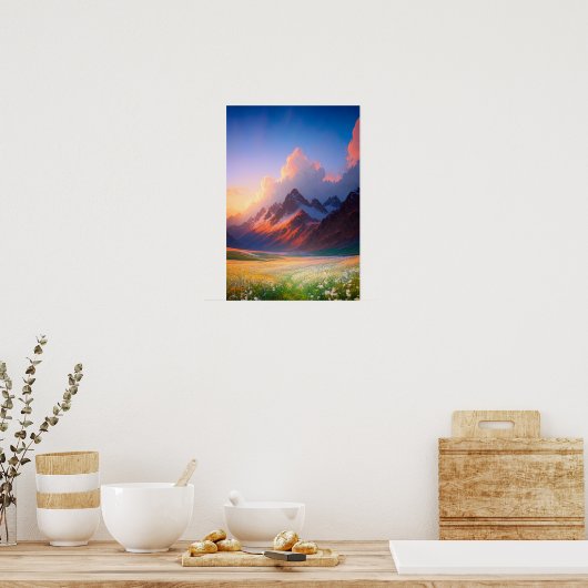 Mountain Dreamscape Poster (Keuken)