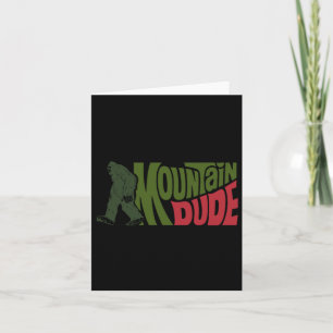 Mountain Dude Grappige Bigfoot Sasquatch Wandelcad Kaart