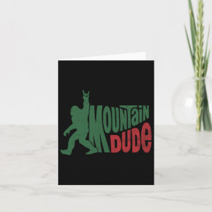 Mountain Dude Grappige Bigfoot Sasquatch Wandelcad Kaart