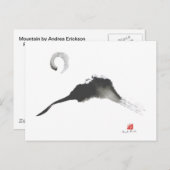 Mountain, een Sumi-e Briefkaart (Voorkant / Achterkant)
