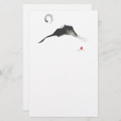 Mountain, een Sumi-e Briefpapier (Voorkant / Achterkant)