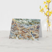 Mountain et vous avez cette pensée de votre carte (Fleur jaune)