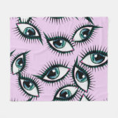 Mountain Eye Abstract iconisch ontwerp Fleece Deken (Voorkant (Horizontaal))