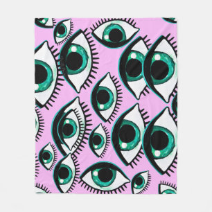 Mountain Eye Abstract pictogram Fleece Deken