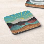 Mountain Fantasy Sunrise Bier Onderzetter (Linkerzijde)