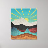 Mountain Fantasy Sunrise Canvas Afdruk (Voorkant)