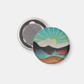 Mountain Fantasy Sunrise Magneet (Voorkant / Achterkant)