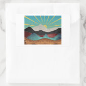 Mountain Fantasy Sunrise Rechthoekige Sticker (Tas)
