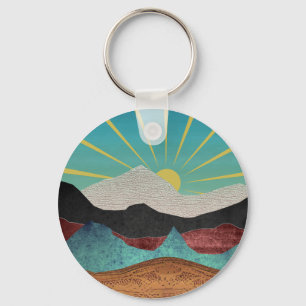 Mountain Fantasy Sunrise Sleutelhanger