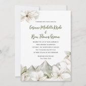 Mountain Floral Sage Wedding Invitation Kaart (Voorkant)