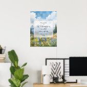 Mountain Floral Weide Baby Shower Welkom Bord Poster (Thuiskantoor)